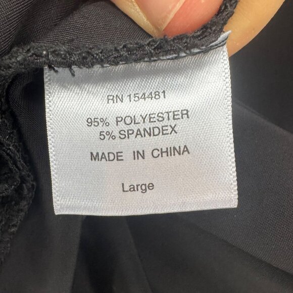 Jean-Pierre Klifa Top Womens Black Long Sleeve Scoop Neck Pullover Size L - Picture 5 of 7